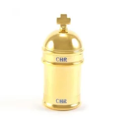 Vasetto Olio Chrisma In Ottone 8x3,5 Cm