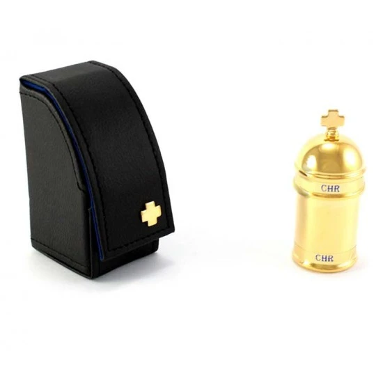 Vasetto Olio Chrisma Con Astuccio Nero 8x3,5 Cm 1 Vasetto Olio Chrisma Con Astuccio Nero 8x3,5 Cm