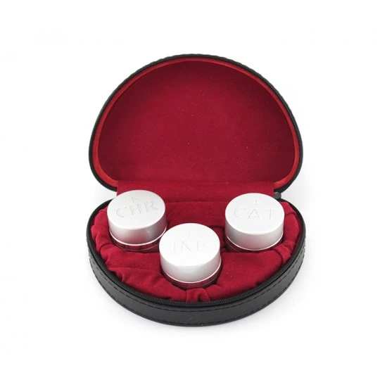 Astuccio Con 3 Vasetti Per Olio In Alluminio 1 Astuccio Con 3 Vasetti Per Olio In Alluminio