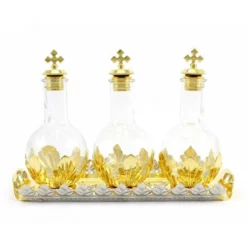 Astuccio Con Servizio 3 Ampolle Oli E Vassoio