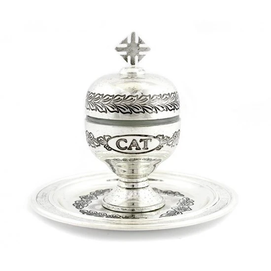 Vasetto Oli Santi Metallo Argentato Catecumeni 12x6,5 Cm 1 Vasetto Oli Santi Metallo Argentato Catecumeni 12x6,5 Cm
