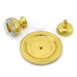 Vasetto Oli Santi Metallo Dorato Catecumeni 12x6,5 Cm -Vendite Consumabili 340060 vasetto oli santi in metallo dorato catecumeni misura cm 12x6 5b 550x550w