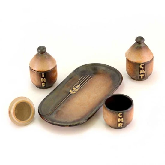 Servizio Oli Santi In Ceramica 11 Cm 2 Servizio Oli Santi In Ceramica 11 Cm - immagine 2