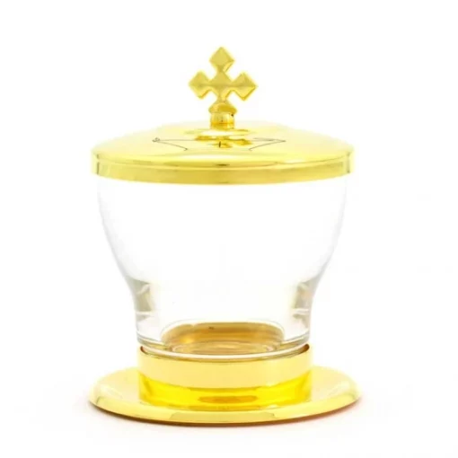 Vasetto In Vetro E Metallo Dorato Olio Catecumeni 9,5 Cm 5 Vasetto In Vetro E Metallo Dorato Olio Catecumeni 9,5 Cm -Vendite Consumabili 340093 vasetto in vetro e metallo dorato olio catecumeni 95 cma 550x550 1