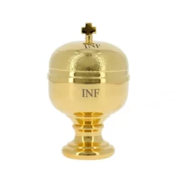 Vasetto Oli Santi Metallo Infermi 7x11 Cm