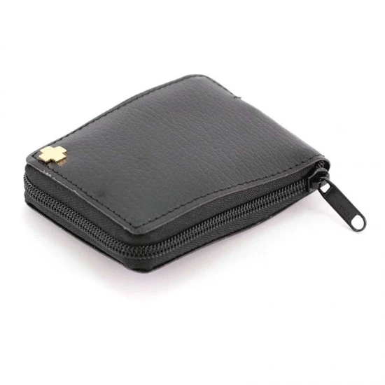 Portateca Pelle Vitello Con Teca E Croce 9x11x2 Cm 2 Portateca Pelle Vitello Con Teca E Croce 9x11x2 Cm - immagine 2