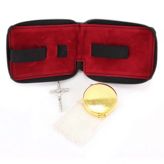 Portateca Pelle Vitello Con Teca E Croce 9x11x2 Cm 4 Portateca Pelle Vitello Con Teca E Croce 9x11x2 Cm - immagine 4