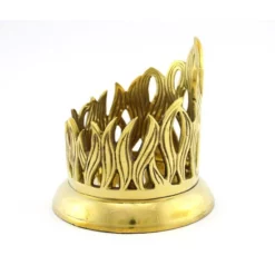 Portacero Da Mensa In Metallo Dorato 11 Cm -Vendite Consumabili 480025 portacero da mensa in metallo dorato altezza cm 11c 550x550w