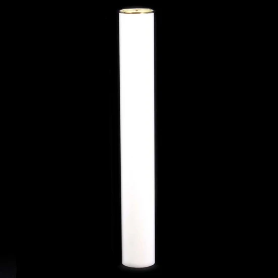 Candela In Plastica Bianca Con Portalampada 4x60 Cm 2 Candela In Plastica Bianca Con Portalampada 4x60 Cm - immagine 2