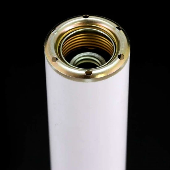 Candela In Plastica Bianca Con Portalampada 4x60 Cm 3 Candela In Plastica Bianca Con Portalampada 4x60 Cm - immagine 3