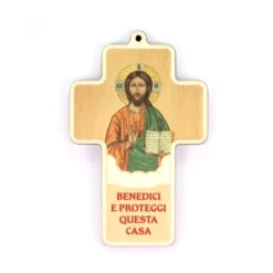 Croce In Legno Cristo Pantocratore 15x24 Cm