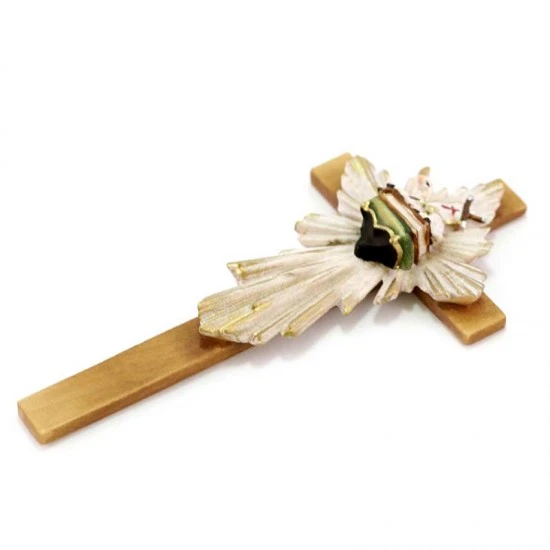 Croce Agnello Pasquale In Legno 6x12 Cm 3 Croce Agnello Pasquale In Legno 6x12 Cm - immagine 3