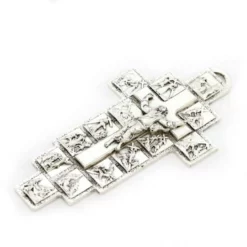 Crocifisso Via Crucis In Metallo Sagomato 13 Cm -Vendite Consumabili 5000279 crocifisso via crucis in metallo sagomato 13 cmc 550x550 1