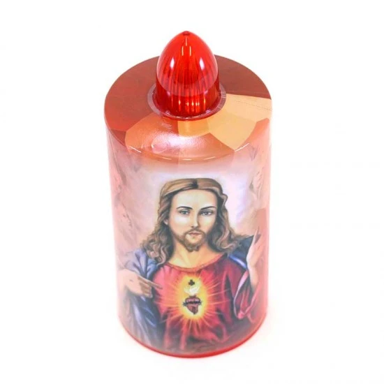 Lumino Elettronico Sacro Cuore Diametro 5,5 Cm 14 Cm 3 Lumino Elettronico Sacro Cuore Diametro 5,5 Cm 14 Cm - immagine 3