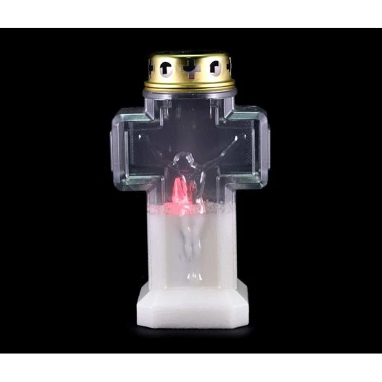 Lampada Elettronica Croce Bianca 19 Cm 2 Lampada Elettronica Croce Bianca 19 Cm - immagine 2