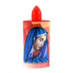 Lumino Elettronico Madonna Addolorata Diametro 5,5 Cm 14 Cm