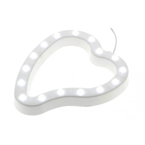 Cuore Luminoso 16 Led Bianco 24V 18x21 Cm 2 Cuore Luminoso 16 Led Bianco 24V 18x21 Cm - immagine 2