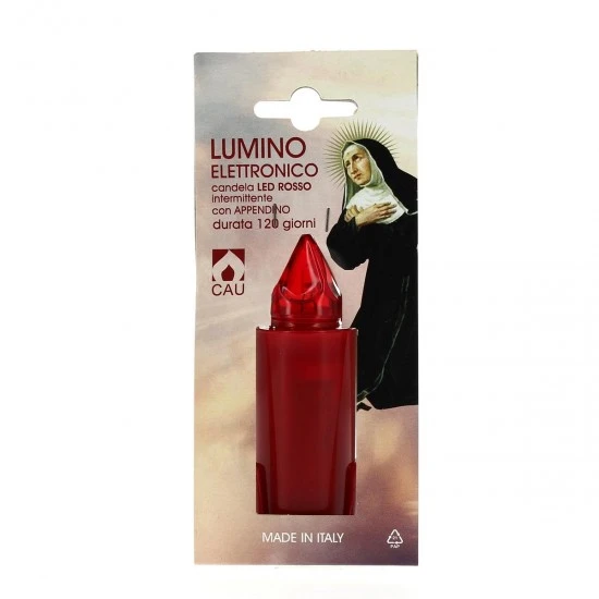 Candela Elettronica Led Rosso Durata 120 Gg 3x9,5 Cm 2 Candela Elettronica Led Rosso Durata 120 Gg 3x9,5 Cm - immagine 2
