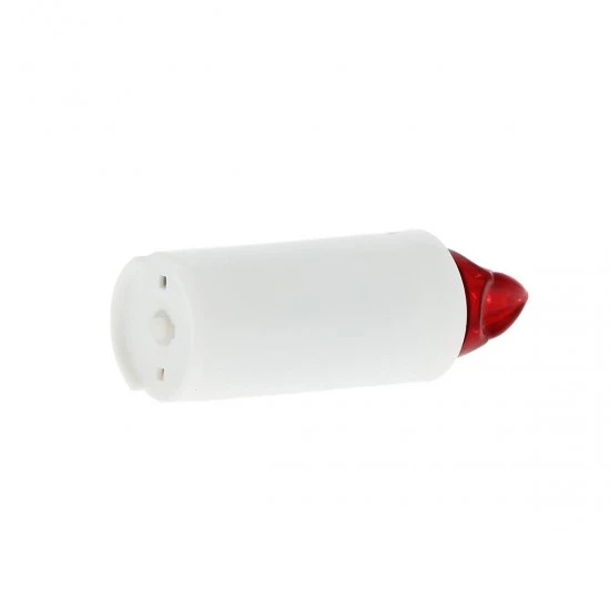 Candela Elettronica Led Rosso Durata 1 Anno 3x9,5 Cm 3 Candela Elettronica Led Rosso Durata 1 Anno 3x9,5 Cm - immagine 3