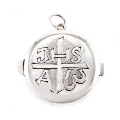 Teca Eucaristica Ihs Argento 800°° Diametro 5 Cm