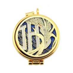 Teca Eucaristica Ihs E Spiga Diametro 4 Cm