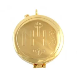 Teca Eucaristica IHS Inciso Diam 5.4 Cm H 1.5 Cm