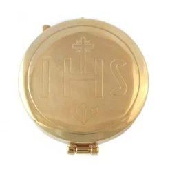 Teca Eucaristica IHS Inciso Diam 5.4 Cm H 3.2 Cm