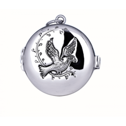 Teca Eucaristica Colomba Argento 800°° Diametro 5 Cm