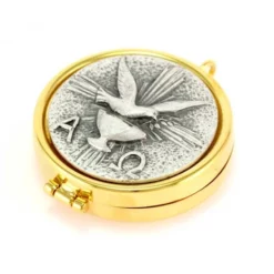 Teca Eucaristica Colomba, Alfa E Omega Diametro 5,4 Cm -Vendite Consumabili 570045 teca eucaristica colomba alfa e omega diametro 5 4 cmb 550x550w