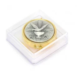 Teca Eucaristica Colomba, Alfa E Omega Diametro 5,4 Cm -Vendite Consumabili 570045 teca eucaristica colomba alfa e omega diametro 5 4 cmd 550x550w