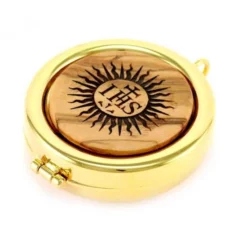 Teca In Ulivo Con Sole E IHS Diametro 6 Cm -Vendite Consumabili 570047 teca in ulivo con sole e ihs diametro 6 cmb 550x550w