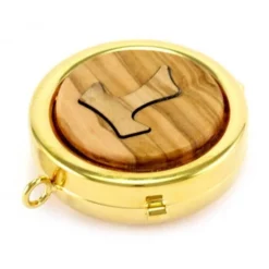 Teca Eucaristica In Ulivo Con Tau Diametro 6 Cm -Vendite Consumabili 570049 teca eucaristica in ulivo con tau diametro 6 cmc 550x550w