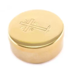 Teca Porta Ostie Dorata Croce Incisa Diametro 5,5 Cm -Vendite Consumabili 570052 teca porta ostie dorata croce incisa diametro 5 5 cmc 550x550w
