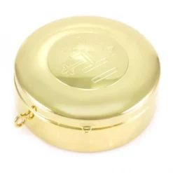 Teca Porta Ostie Dorata IHS Inciso 3 Cm Diametro 8 Cm -Vendite Consumabili 570053 teca porta ostie dorata ihs inciso 3 cm diametro 8 cmc 550x550 1