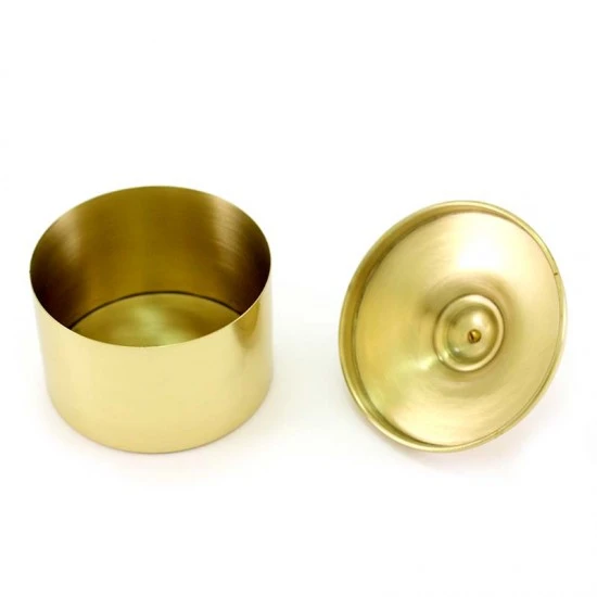 Scatola Porta Ostie In Metallo Dorato Diametro 9 Cm 2 Scatola Porta Ostie In Metallo Dorato Diametro 9 Cm - immagine 2