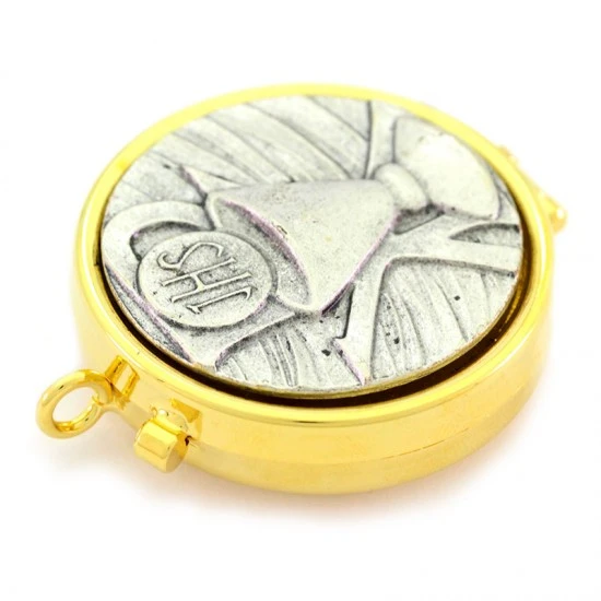 Teca Eucaristica Placca Calice Pax Diametro 5,4 Cm 3 Teca Eucaristica Placca Calice Pax Diametro 5,4 Cm - immagine 3