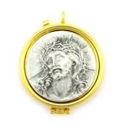 Teca Eucaristica Placca Ecce Homo Diametro 5,4 Cm