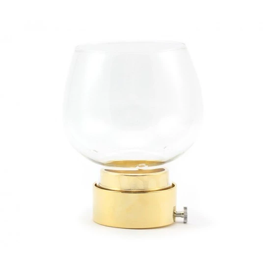 Parafiamma Vetro Con Ghiera Metallo Dorato Diametro 4 Cm 1 Parafiamma Vetro Con Ghiera Metallo Dorato Diametro 4 Cm