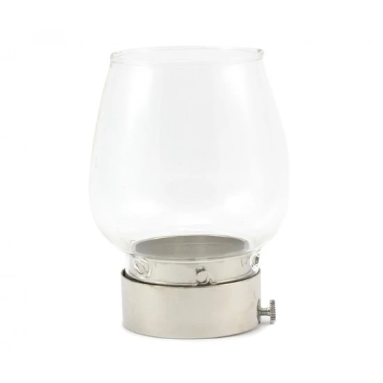 Parafiamma Vetro Con Ghiera Metallo Argentato Diametro 5 Cm 1 Parafiamma Vetro Con Ghiera Metallo Argentato Diametro 5 Cm