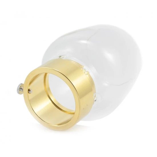 Parafiamma Vetro Con Ghiera Metallo Dorato Diametro 5 Cm 3 Parafiamma Vetro Con Ghiera Metallo Dorato Diametro 5 Cm - immagine 3