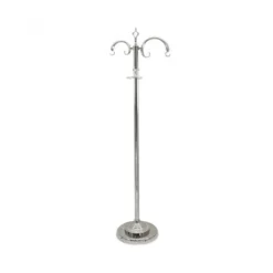 Porta Turibolo Ottone Argentato 125 Cm