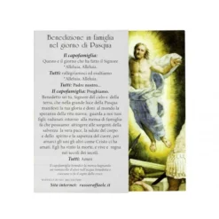 Immagine Resurrezione Con Benedizione Mensa 7x12 Cm 100 Pz