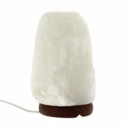 Lampada Di Sale Dell'Himalaya Bianco 16 Cm