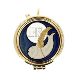 Teca Eucaristica IHS E Pesce Diametro 5,4 Cm
