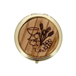 Teca Porta Ostie Placca Olivo Calice Diametro 5 Cm