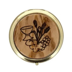 Teca Porta Ostie Placca Olivo Calice Diametro 5,5 Cm
