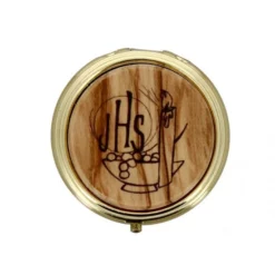 Teca Porta Ostie Placca Olivo Candela Diametro 5 Cm