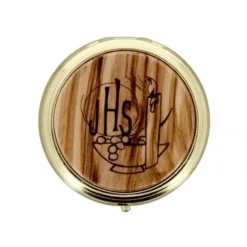 Teca Porta Ostie Placca Olivo Candela Diametro 5,5 Cm