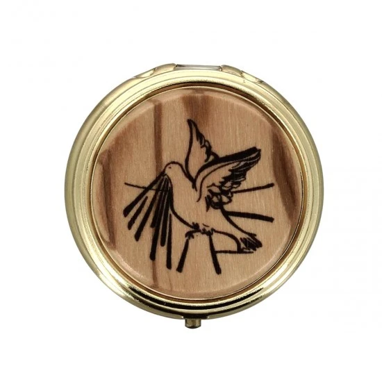 Teca Porta Ostie Placca Olivo Colomba Diametro 5 Cm 1 Teca Porta Ostie Placca Olivo Colomba Diametro 5 Cm