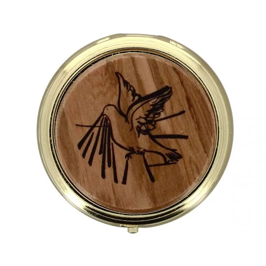 Teca Porta Ostie Placca Olivo Colomba Diametro 5,5 Cm 1 Teca Porta Ostie Placca Olivo Colomba Diametro 5,5 Cm